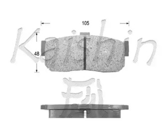 Комплект тормозных колодок (KAISHIN: FK1148)