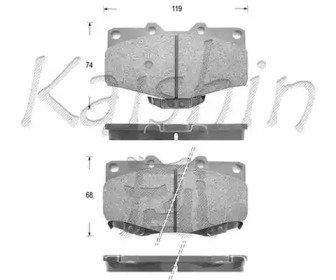 Комплект тормозных колодок (KAISHIN: FK2082)