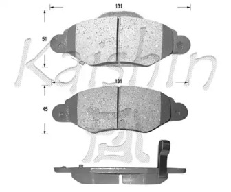 Комплект тормозных колодок (KAISHIN: FK2246)