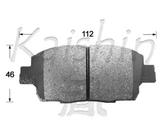 Комплект тормозных колодок (KAISHIN: FK2257)