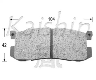 Комплект тормозных колодок (KAISHIN: D3056)