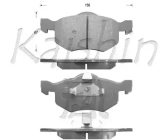 Комплект тормозных колодок (KAISHIN: FK3114)