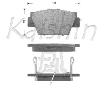 Комплект тормозных колодок (KAISHIN: FK5063)