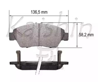 Комплект тормозных колодок (KAISHIN: D5174)