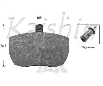 Комплект тормозных колодок (KAISHIN: D5303)