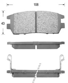 Комплект тормозных колодок (KAISHIN: FK6054)