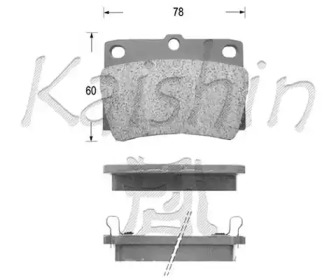 Комплект тормозных колодок (KAISHIN: FK6086)