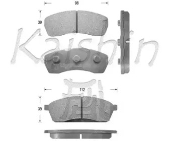 Комплект тормозных колодок (KAISHIN: FK7031)