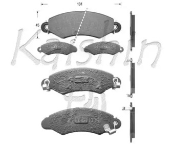 Комплект тормозных колодок (KAISHIN: FK9046)