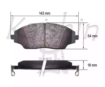 Комплект тормозных колодок (KAISHIN: FK10188)
