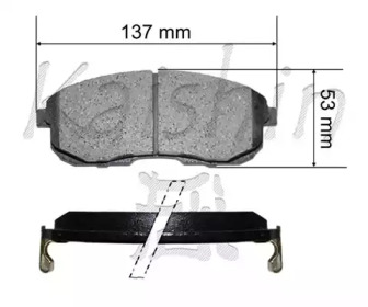 Комплект тормозных колодок (KAISHIN: FK1110)