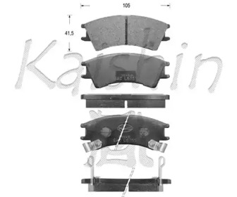 Комплект тормозных колодок (KAISHIN: FK11109)