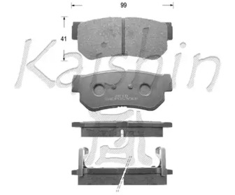 Комплект тормозных колодок (KAISHIN: FK11118)