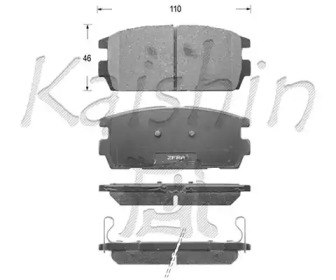 Комплект тормозных колодок (KAISHIN: FK11139)