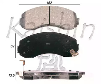 Комплект тормозных колодок (KAISHIN: FK11204)