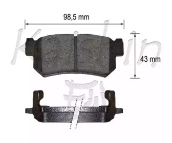 Комплект тормозных колодок (KAISHIN: FK11217)