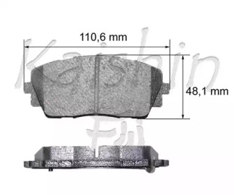 Комплект тормозных колодок (KAISHIN: FK11274)
