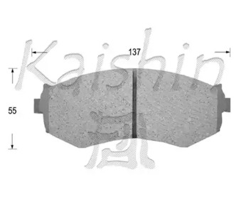 Комплект тормозных колодок (KAISHIN: FK1154)