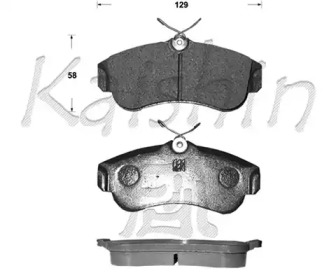 Комплект тормозных колодок (KAISHIN: FK1180)