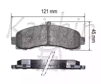 Комплект тормозных колодок (KAISHIN: FK1191)