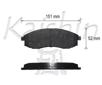 Комплект тормозных колодок (KAISHIN: FK1224)