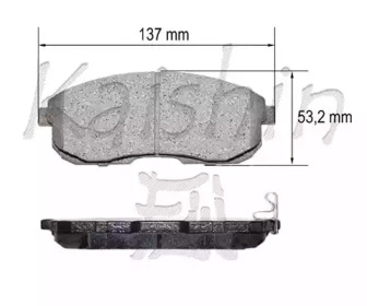 Комплект тормозных колодок (KAISHIN: FK1241)