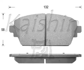 Комплект тормозных колодок (KAISHIN: FK1247)