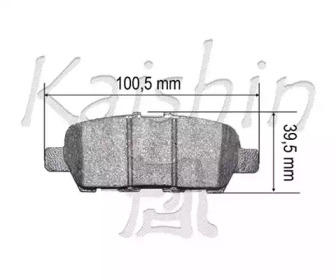 Комплект тормозных колодок (KAISHIN: FK1286)