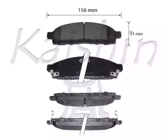 Комплект тормозных колодок (KAISHIN: FK1294)