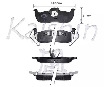 Комплект тормозных колодок (KAISHIN: FK1313)