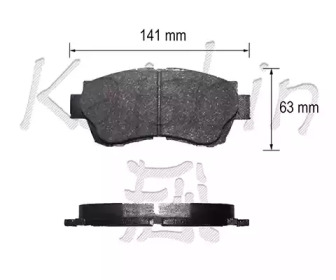 Комплект тормозных колодок (KAISHIN: FK2088)