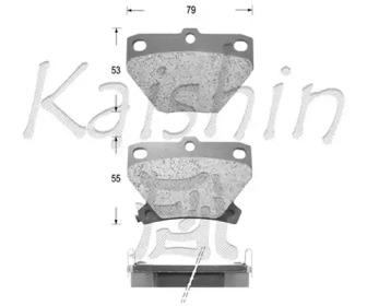 Комплект тормозных колодок (KAISHIN: FK2204)