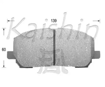 Комплект тормозных колодок (KAISHIN: FK2231)