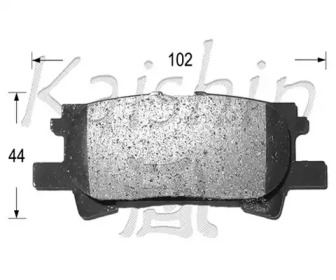 Комплект тормозных колодок (KAISHIN: FK2250)