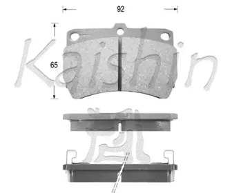 Комплект тормозных колодок (KAISHIN: FK3062)