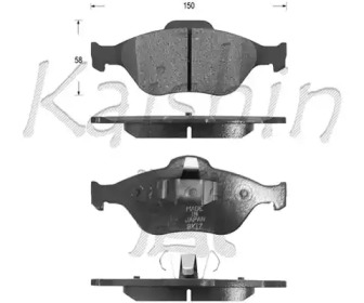 Комплект тормозных колодок (KAISHIN: FK3120)