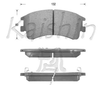 Комплект тормозных колодок (KAISHIN: FK3125)