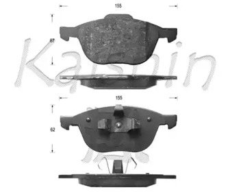 Комплект тормозных колодок (KAISHIN: FK3128)