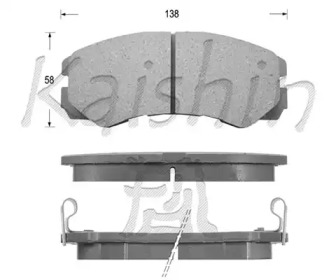 Комплект тормозных колодок (KAISHIN: FK4031)