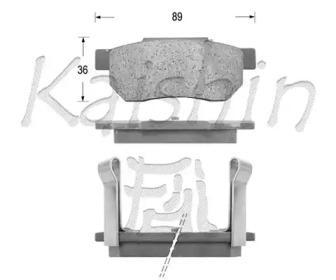 Комплект тормозных колодок (KAISHIN: FK5042)