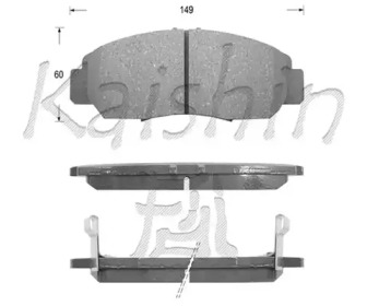 Комплект тормозных колодок (KAISHIN: FK5113)