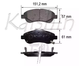 Комплект тормозных колодок (KAISHIN: FK5156)