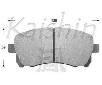 Комплект тормозных колодок (KAISHIN: FK7036)