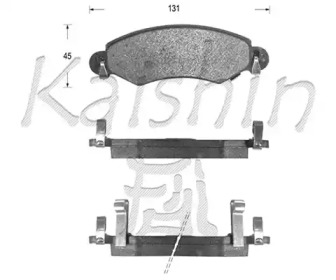 Комплект тормозных колодок (KAISHIN: FK9051)