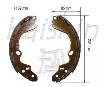 Комлект тормозных накладок (KAISHIN: K11193)