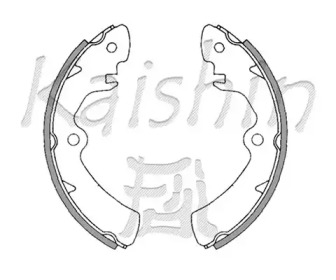Комлект тормозных накладок (KAISHIN: K9910)