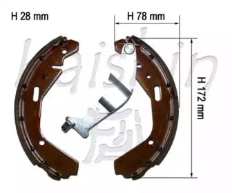 Комлект тормозных накладок (KAISHIN: K9977)