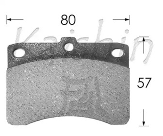 Комплект тормозных колодок (KAISHIN: FK0004)