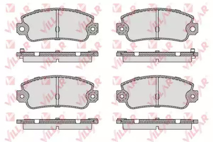 Комплект тормозных колодок (VILLAR: 626.0128)