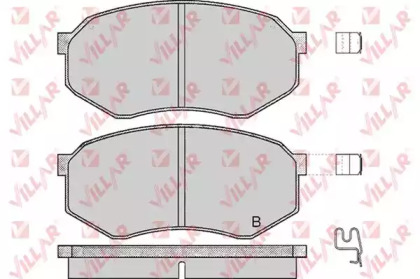 Комплект тормозных колодок (VILLAR: 626.0374)